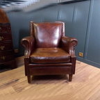 Elegante Vintage Leren Fauteuil Uit 1963 thumbnail 10