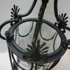 Grote Antieke Franse Bronzen Hallantaarn Hanglamp thumbnail 7