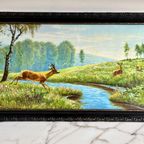 4 Herten In Een Idyllisch Landschap By Carl Zimmermann thumbnail 14
