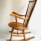 De Ster Geldermalsen Houten Schommelstoel Jaren 60 thumbnail 8