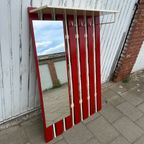 Vintage Wandkapstok Met Spiegel En Hoedenrek thumbnail 10