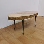 Vintage Hollywood Regency Salontafel Koffietafel Marmer Blad thumbnail 11