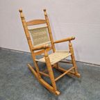 Vintage Schommelstoel Bohemian Rockingchair Jaren 70 Boho thumbnail 17