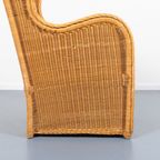 Vintage Italian Design Wicker Lounge Armchair / Fauteuil thumbnail 5