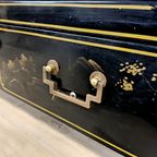Vintage Chinese Salontafel / Oosterse Koffietafel (lakmeubel) Chinoiserie /traditioneel Tafereel thumbnail 9