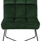 Zaragoza Fauteuil Fluweel - Groen Met Zwarte Poten thumbnail 5