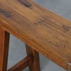 Tijdloze Franse Brocante Hal Bank/ Bankje Voor Aan De Eettafel Met Een Geweldige Uitstraling thumbnail 8
