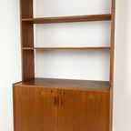 Scandinavisch Vintage Teak Fineren Boekenkast Olne thumbnail 3