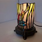 Vintage Glas In Lood Lamp Libelle Tiffany Stijl Lamp thumbnail 3