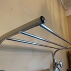Vintage Staande Kapstok Met Spiegel Aluminium Frans thumbnail 5
