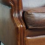 Comfortabele En In Goede Staat Verkerende Schapenleren Oorfauteuil Met Een Tijdloos Design thumbnail 14