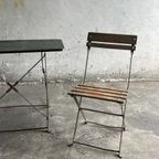 Antique Brewery Terrace Stools + Table thumbnail 14