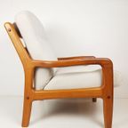 Vintage Deense Dyrlund Fauteuil Nieuw Gestoffeerd Off White thumbnail 9