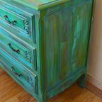 Een Artistieke Blauw Groene Ladekast thumbnail 7