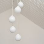 Vintage Cascade Hanglamp Met Wit Glazen Bollen, Minimalistisch Jaren 80 thumbnail 17