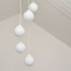 Vintage Cascade Hanglamp Met Wit Glazen Bollen, Minimalistisch Jaren 80 thumbnail 16