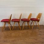 Set Van 4 Vintage Lollipop Stoelen Van Tatra Nabytok - M0607 thumbnail 5