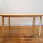 Vintage Deense Eettafel In Beukenhout Van Gudme Uit 1970 thumbnail 4