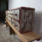 Antique Industrial Workshop Cabinet thumbnail 6