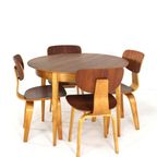 Cees Braakman Voor Pastoe Eetkamerset Tb35 Eettafel + Sb02 6 Eetkamerstoelen thumbnail 11