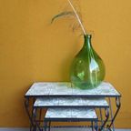 Vintage Smeedijzeren Mimiset, Nesting Tables Met Tegeltjes thumbnail 7
