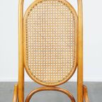 Set Van 2 Hoge Vintage Lichtbruine Bentwood Thonet Stijl Stoelen Model “Lange Jan/ Long John” thumbnail 8