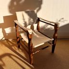 Mid Century Safari Stoel Fauteuil Deens Design Vintage thumbnail 13