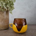 Vintage Rookglas Theeglas Geel thumbnail 2