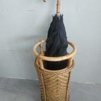Vintage Design Bamboo Rattan Reed Umbrella Stand Plant Holder Paraplubak thumbnail 8