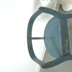 Oude Houten Blauwe Set Stoelen Met Bloemen Uit Zweden thumbnail 5