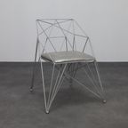 6x Geometric Wire Frame Dining Chairs, Rare thumbnail 4