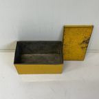 Brocante Koopmans Blik Antiek Bewasr Kistje Oker thumbnail 3