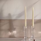 Elegante Italiaanse Vintage Loodkristallen Kaarsenhouders. Rcr Italia. thumbnail 2