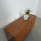 Teak Fineer Dressoir Met Ronde Knop En Lades Nr. 2 thumbnail 11