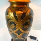 Lamp Aardewerken Voet Goud/ Zwart thumbnail 2