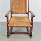 Vintage Arts & Craft Fauteuil Biezen Eiken Japandi ‘20 Stoel thumbnail 3