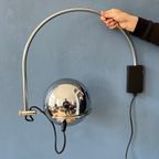 Chrome Eyeball Wall Lamp - Arc Wall Light - Mid Century Light Fixture - Space Age thumbnail 8