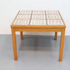 Vintage Deense Salontafel Eiken Keramiek thumbnail 7