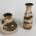 Scheurich Keramik West Germany - 2 Vazen - Model 293-30/493-21 - Fat Lava - 70'S thumbnail 3