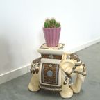 Porseleinen Olifant Plantentafel, Vintage Bijzettafel thumbnail 7