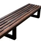 Vintage Houten Slatted Bench Lattenbank Xxl Design 70'S thumbnail 9