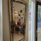 Vintage Spiegel Wandspiegel Mirror Goud Zwart Messing thumbnail 9