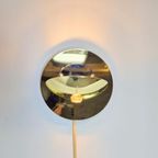 Vintage Wandlamp Two Tone Messing Chroom Regency ’70 Rond thumbnail 3