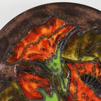 Vintage Keramieken Bord Wandbord Bloemen thumbnail 7