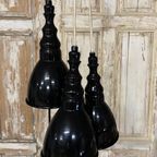 Zwart Metalen Hanglampen (3x), Design. thumbnail 4