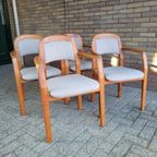 Eetkamerstoelen Dyrlund - Teakhout - Armleuningen Set Van 4 thumbnail 3