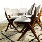 Louis Van Teeffelen Dining Chairs Set Of 6, Reupholstered thumbnail 10