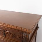 Unique Carved ‘don Quixote’ Cabinet / Dressoir, Spain 1950’s thumbnail 9