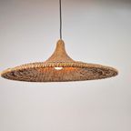 Vintage Rotan Trompet Hanglamp Bamboo Heksenhoed Japandi “60 thumbnail 4