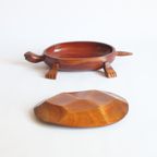 Turtle Shaped Trinket Box, Tropical Wood thumbnail 9